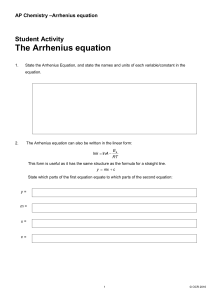 Arrhenius-worksheet