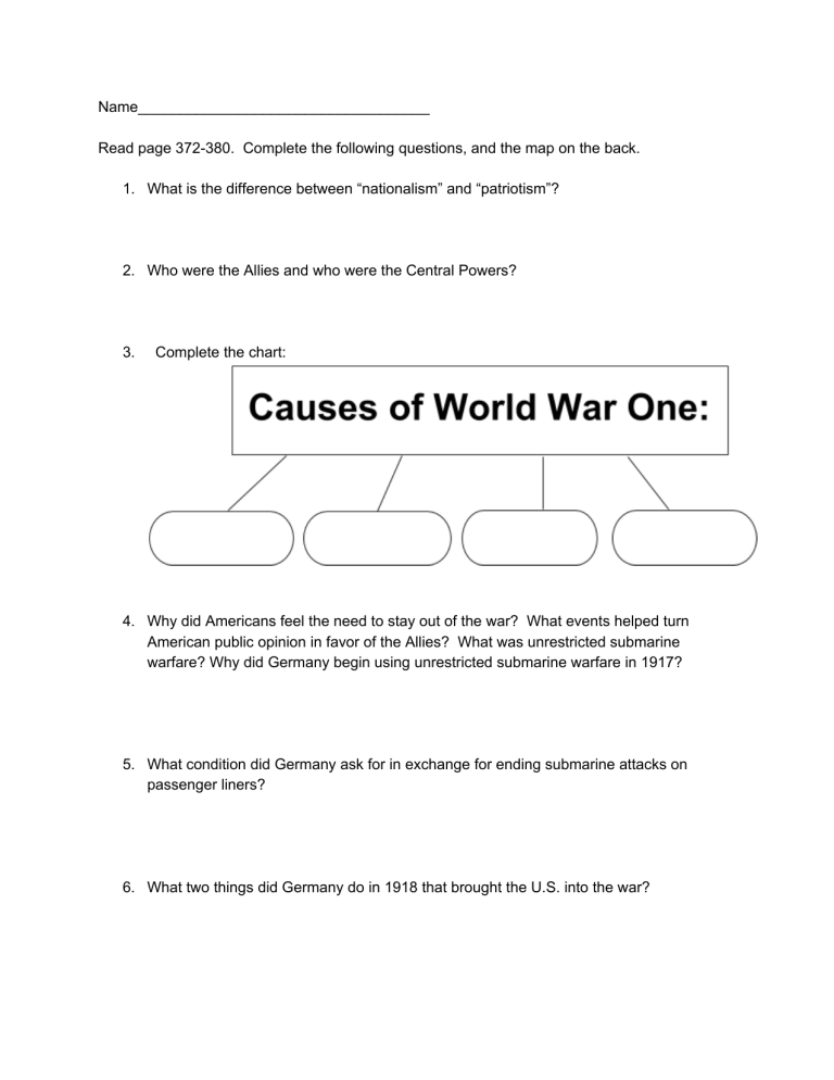 World War One