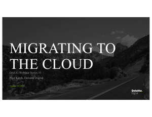 Migrating to the cloud