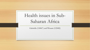 Health issues in Sub-Saharan Africa