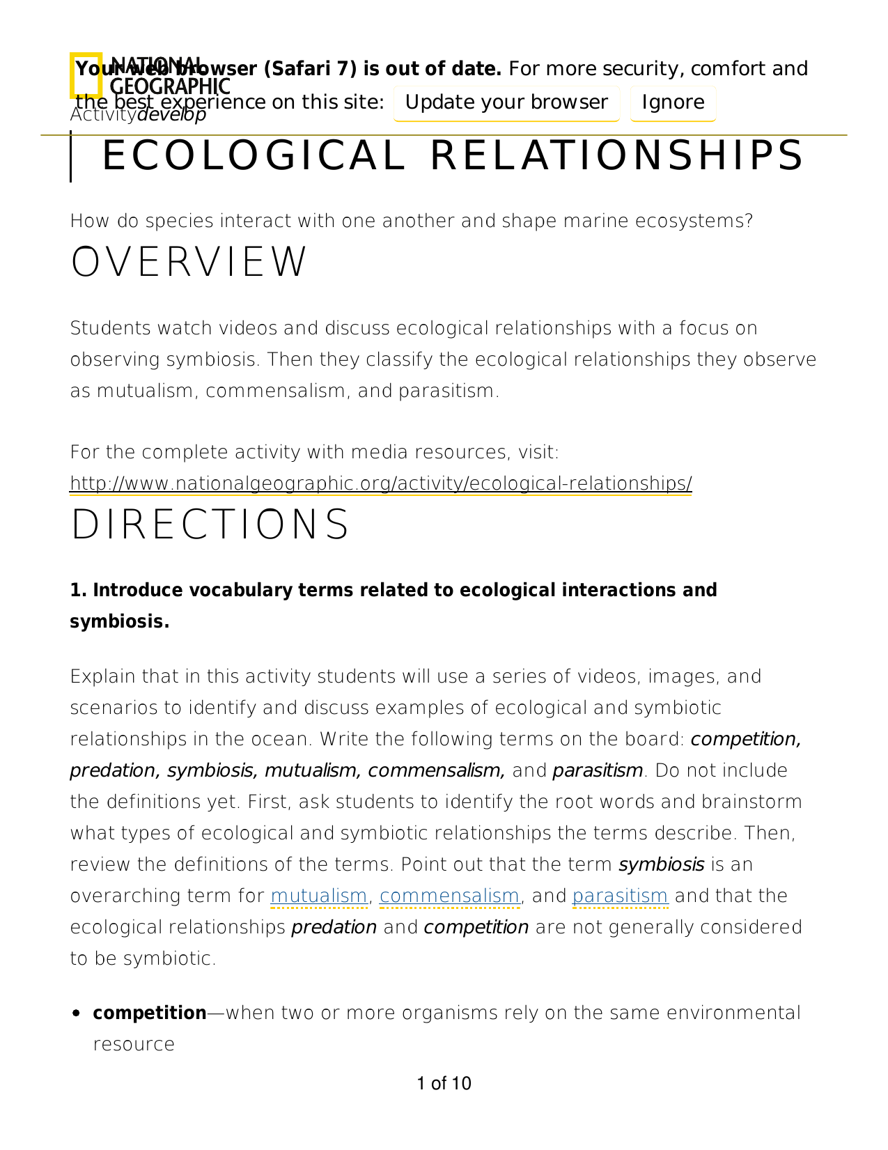 ecological-relationships-20 Inside Ecological Relationships Worksheet Answers