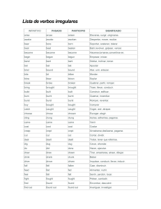 Lista de verbos 