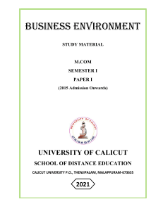 Business Environment Book