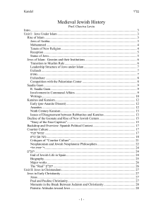 Index Medieval Jewish History
