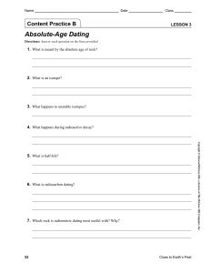 Absolute Age Dating