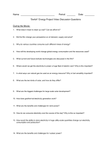 Switch Energy Project Movie Worksheet