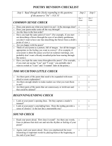 POETRYREVISIONCHECKLIST