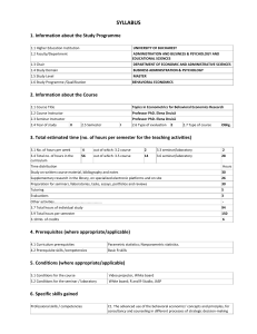 Syllabus Topics 2018- 2019