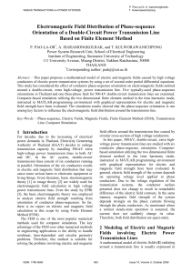 2008 Electromagnetic Field Distribution of Phase-sequence Orientation of a Double-Circuit Power Transmission Line Based on Finite Element Method