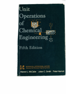 Unit Operations of Chemical Engineering 5th Ed (McCabe- Smith)