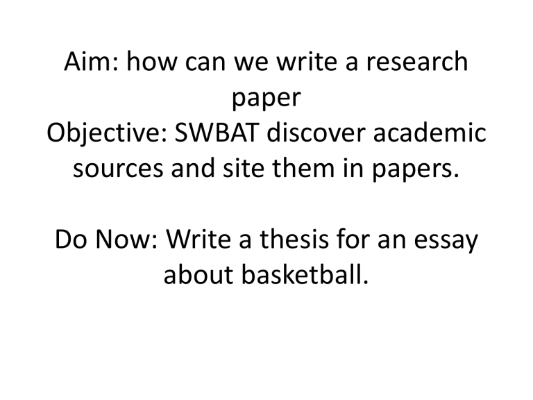 how to start a research based essay
