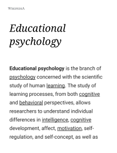 Educational psychology - Wikipedia