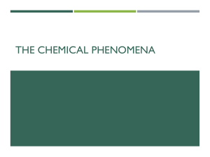 3. Chemical Phenomena