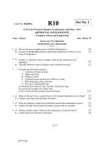 Artificial Intelligence Question Paper