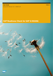 SAP Readiness Check for SAP S 4HANA