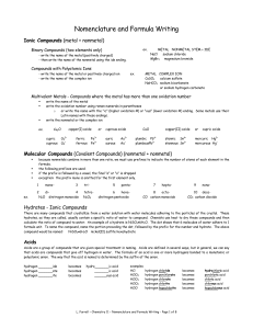 Nomenclature Booklet