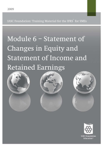 IFRS for SMEs: Equity & Income Statement Training