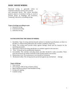 Basic House Wiring Guide: Types, Factors, and Specifications