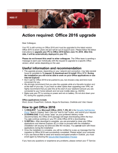 Upgrade to Office 2016 Comms - from Office 2010