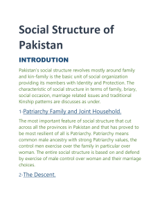 Social Structure of Pakistan