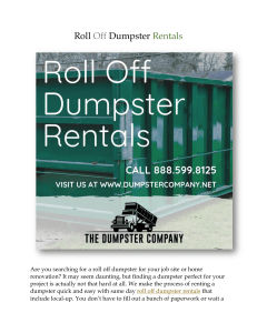 Roll Off Dumpster Rentals