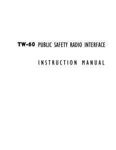 CC TW-60 manual