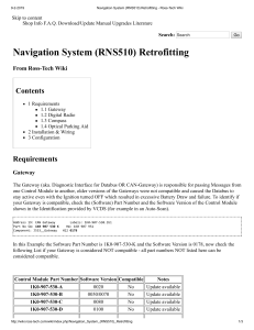 PQ - Navigation System (RNS510) Retrofitting - Ross-Tech Wiki