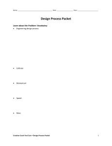 Crash Test Car Design Process Worksheet