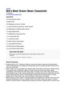BA's Best Green Bean Casserole Recipe | Bon Appetit
