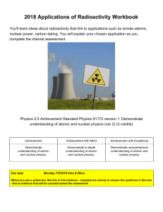 TAP 2019 Applications of Radioactivity Assessment