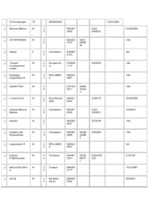 Blood Donors List A +ve coimbattore