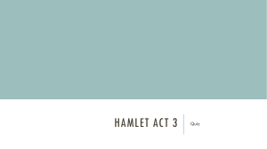 Hamlet quotation quiz - Act III
