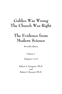 Book 2012 Galileo Was Wrong The Church Was Right- RA Sungenis & RJ Bennett Vol.1