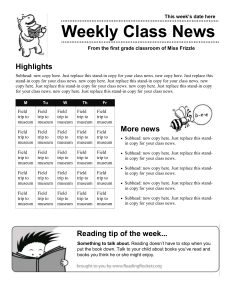 classroom newsletter template