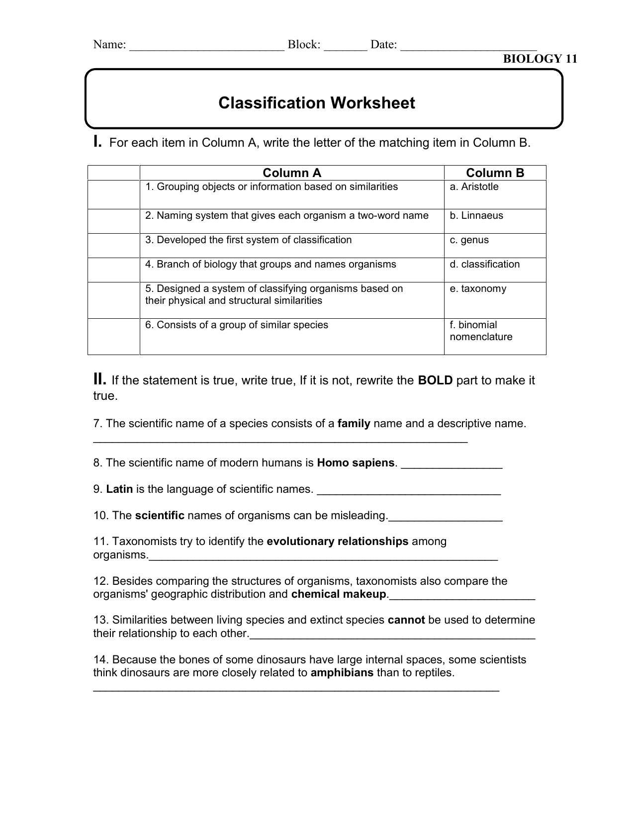 6 3 Biodiversity Worksheet Answers