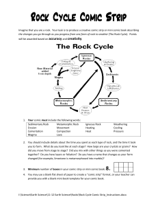 Rock Cycle Comic Strip Instructions