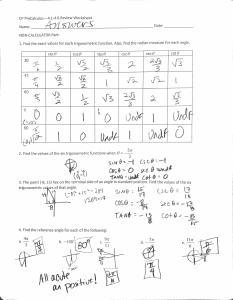 PC 4.1-4.4 Quiz Review Worksheet and 4.7 WS 3 Answer Key