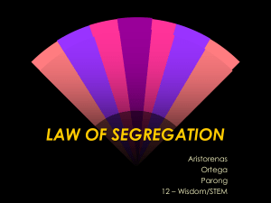 Law of Segregation