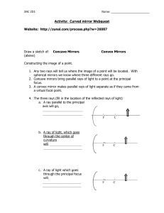 Curved Mirror Webquest: Concave & Convex Mirrors