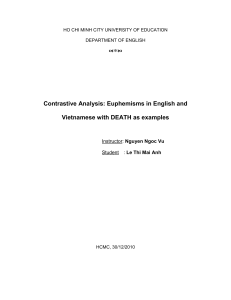 4A07 Le Thi Mai Anh Contrastive Analysis in English and Vietnamese with Death as examples