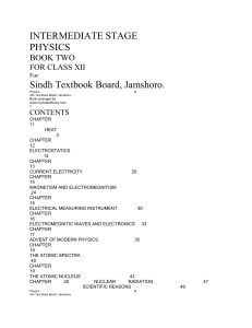 Physics Book Two for Class XII: Sindh Textbook Board