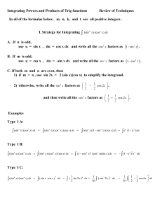 Trig powers&products