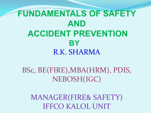 Fundamentals of safety and accident prevention