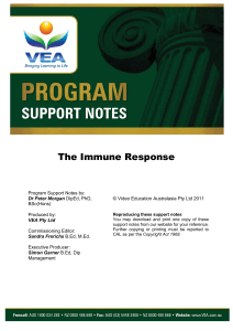 The Immune Response VEA 