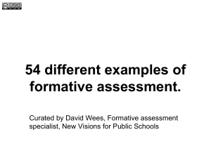 54 examples of formative assessment