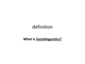sociolinguistics 