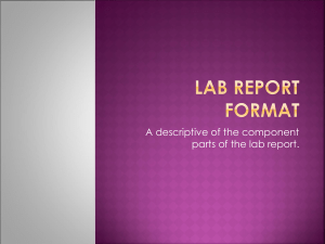 LAB REPORT FORMAT
