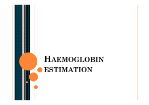 Estimation of Haemoglobin
