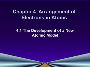 Chem Chapter 4 Arrangement of Electrons in Atoms Notes 