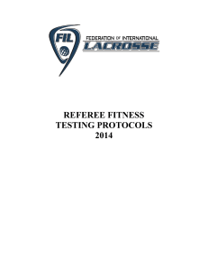 FieldLacrosse Referee Fitness Testing Protocol 2014